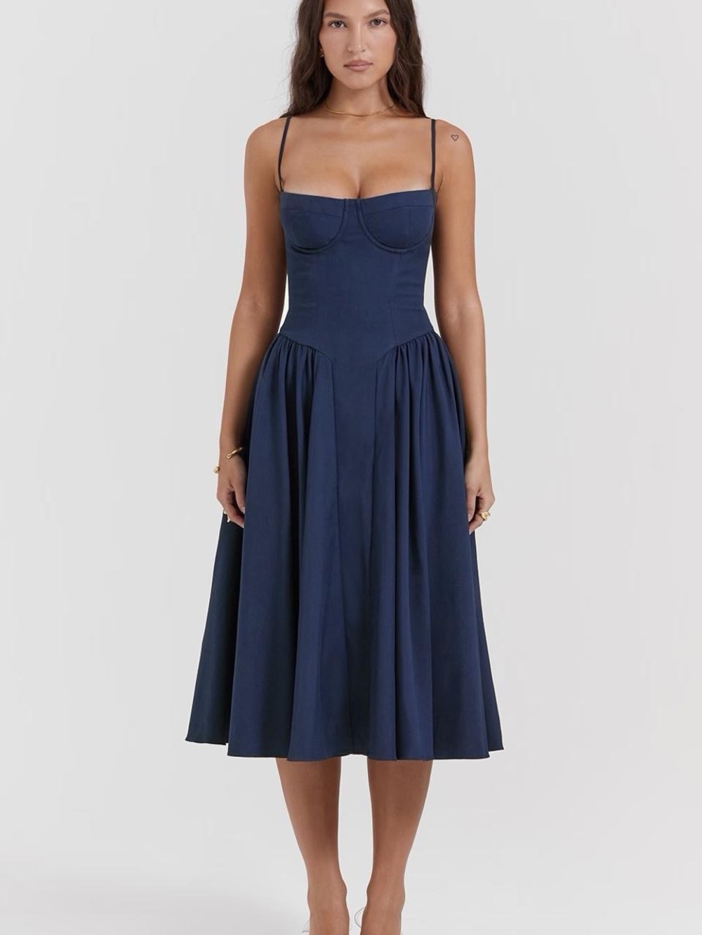 NWT House of CB Samaria navy midi dress - Picture 2 of 6